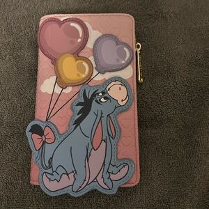 Loungefly Disney Winnie the Pooh Eeyore Heart Balloons Wallet. EUC